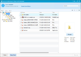 Showing the scan results in EaseUS Data Recovery Wizard Pro 8